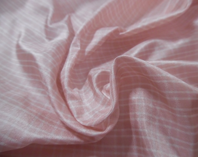 Pink and White Plaid Tissue Taffeta~9"x22"~Great 4 Miniatures~Small dolls
