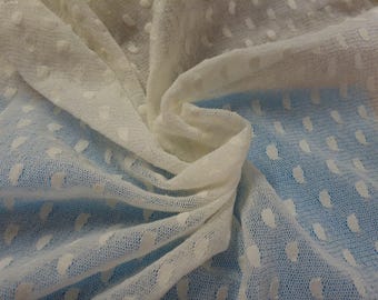 BASEMENT BARGAIN! Patterned Soft Mesh Netting~Lt.Cream~18"x66"~Stretchy