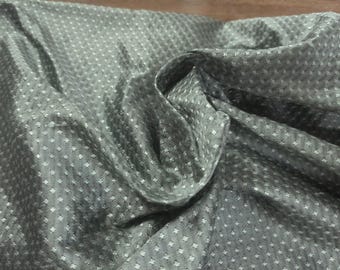 NEW! Silk Jacquard~Micro Diamond Design~Dark Sage~Reversible~9"x27"~Doll Fabric~Miniatures