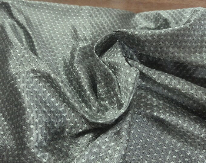 NEW! Silk Jacquard~Micro Diamond Design~Dark Sage~Reversible~9"x27"~Doll Fabric~Miniatures