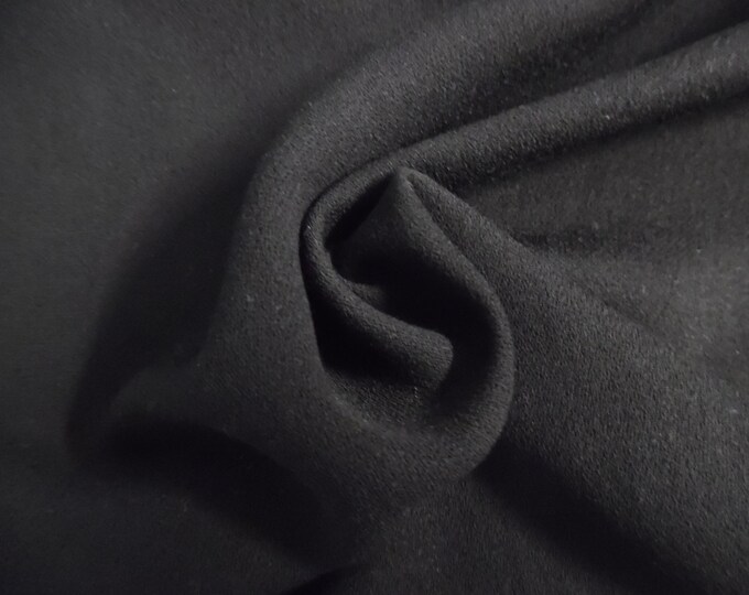 100% Rayon Crepe Suiting~Jet Black~12"x52"