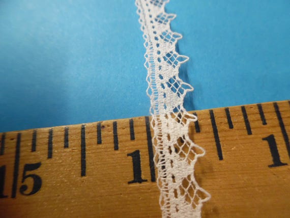 LIMITED! Vintage OOP English Cotton Lace~White~3/8"~BTY