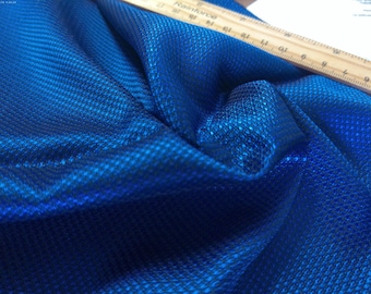 LAST! Novelty Brocade~Black/Sapphire Blue~100% Rayon~9"x29"