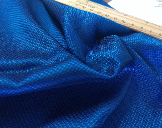 LAST! Novelty Brocade~Black/Sapphire Blue~100% Rayon~9"x29"