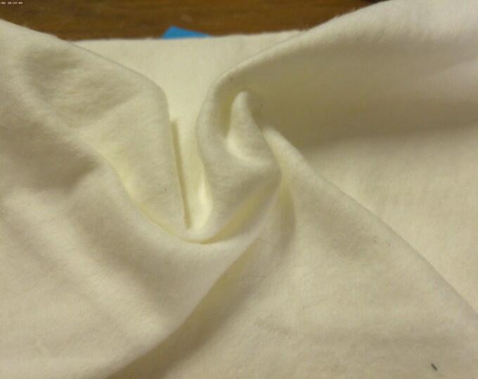 Basement Bargain! Cotton Fleece in Eggshell~Light Weight~13"x32"