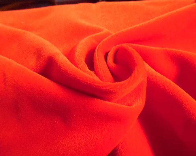 Cotton Velveteen~Tomatoe Red~18"x27"~Doll Fabric~Trunk Liner~Upholstery
