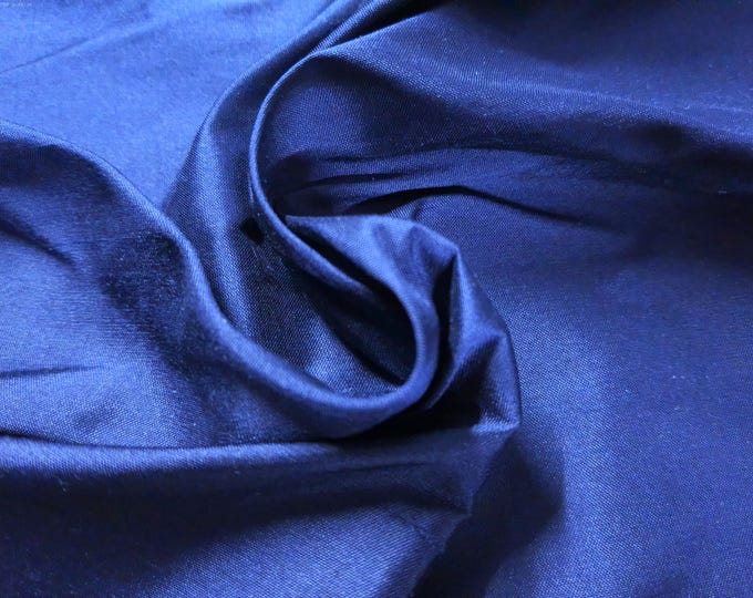 High End 100% Silk Dupioni~Dark Blue~9"x27"~Doll Fabric