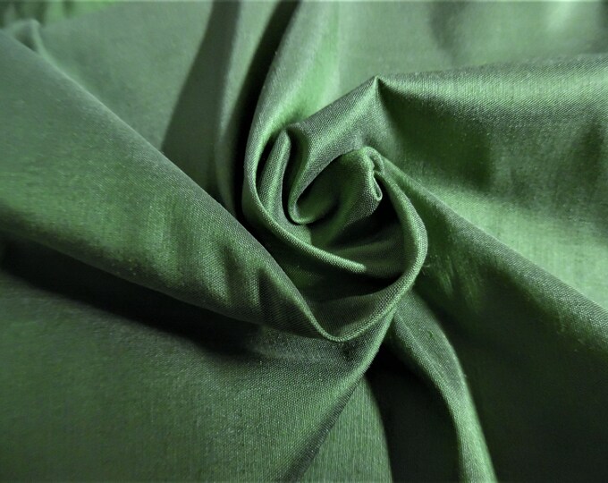 Silk Shantung~Leaf Green~12"x27"~Doll Fabric~Modern to Antique Dolls