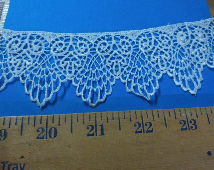 Vintage Venice Lace~2"~White~Rayon~Points~Delicate Doll Trim~BTY