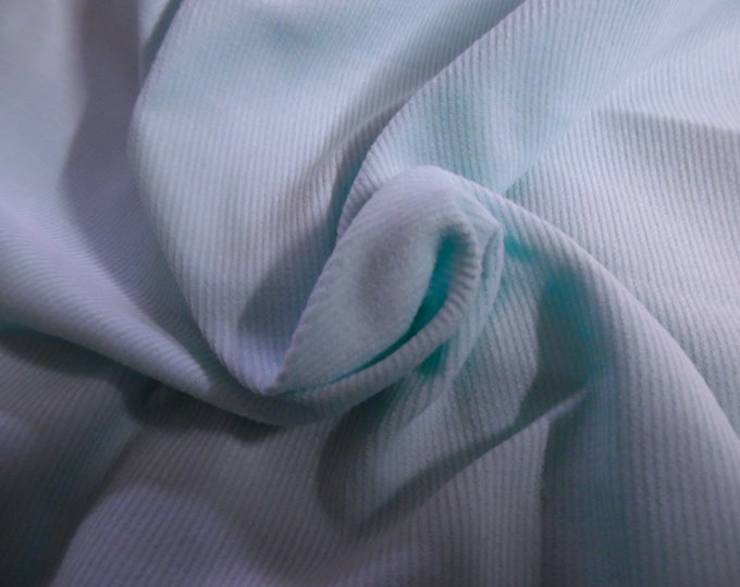 100% Cotton Featherwale Cord~Soft Aqua Blue~12"x29"~Light Weight Doll Fabric~Miniatures