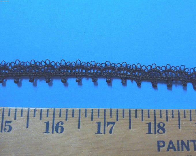NEW! Black Venise Lace~1/2"~Delicate Doll Trim~BTY