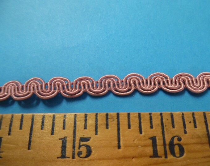 LAST! Old Stock Scroll Gimp Braid~Old Rose~100% Rayon~5/16"~BTY