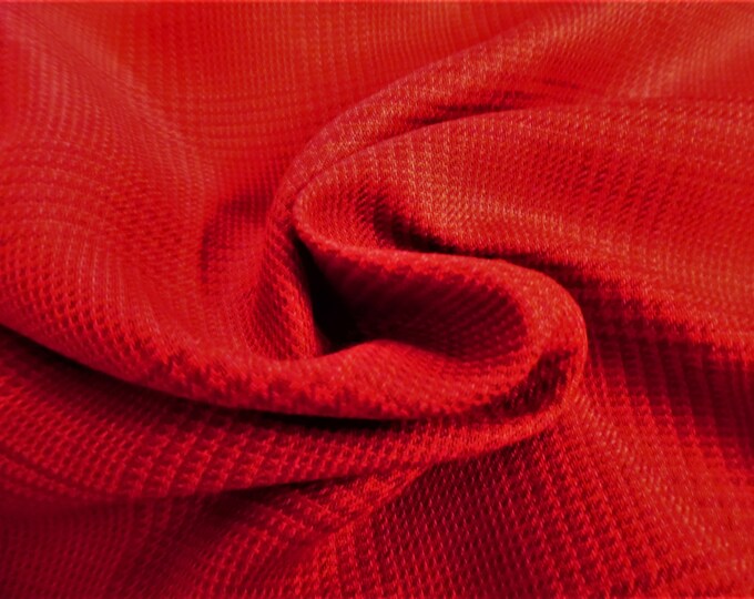 Small Glenplaid Natural Fiber Suiting~Dark Red/Black~18"x30"~Doll Fabric