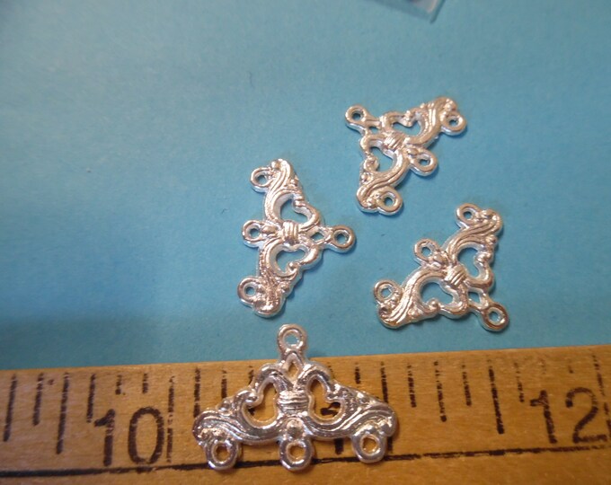 CLEARANCE! DIY Purse top Findings~Metal~Silver~1"x1/2"~4 Pieces