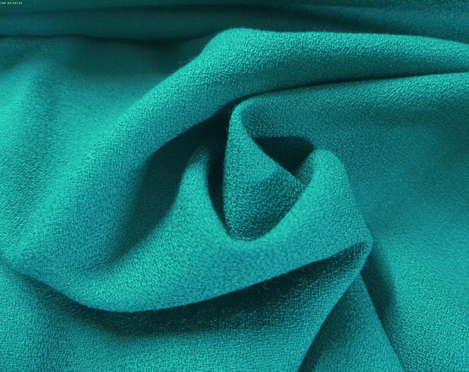 100% Wool Crepe Suiting~Pine Green~12"x30"~Very Light Weight~Doll Fabric