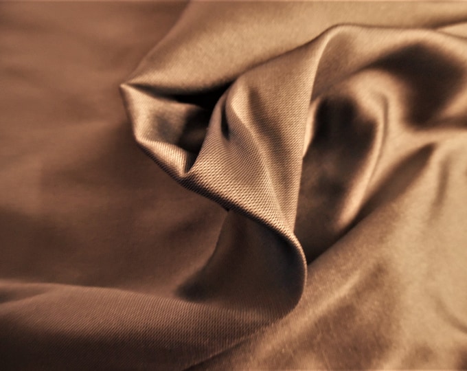 LAST PIECE!  Silk Blend Taffeta~Cinnamon Brown~21"x27"~Vintage & Modern Dolls