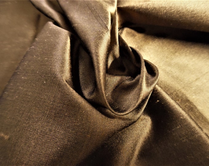 Silk Shantung Taffeta~Vanilla Brown Spice~18"x27"~Doll Fabric