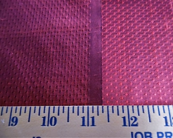 Silk Jacquard~Micro Diamond Design~Dark Red~Reversible~9"x27"~Doll Fabric~Miniatures