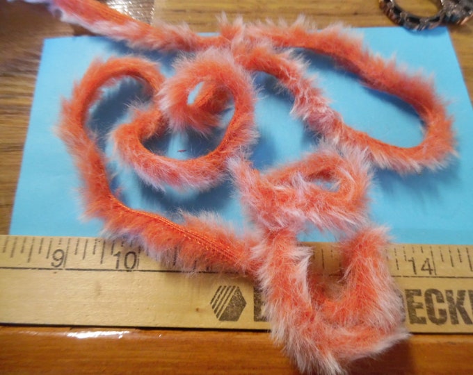 Minky Faux Fur Trim Strips~Frosted Dark Coral Pink~5/8"x Three Yards~Doll Coat, Cape and Hat Trim!