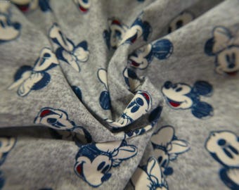 CLEARANCE~Disney Micky and Minnie Print~100% Cotton~18"x45"~Doll Fabric