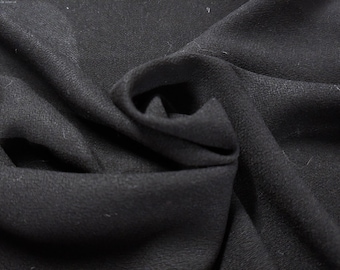 BASEMENT BARGAIN! Rayon Challis Voile~Jet Black~16"x58"