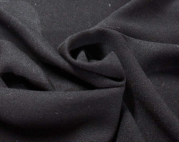 BASEMENT BARGAIN! Rayon Challis Voile~Jet Black~16"x58"