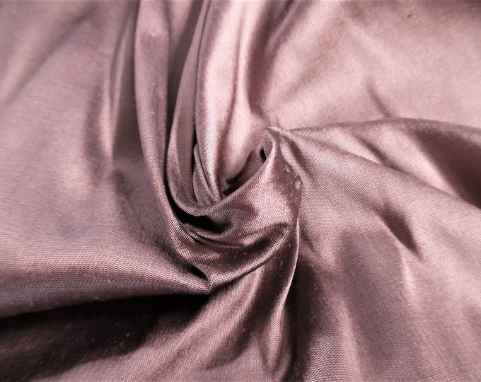 100% Silk Shantung~Dusty Mauve~High End~9"x27"~Doll Fabric