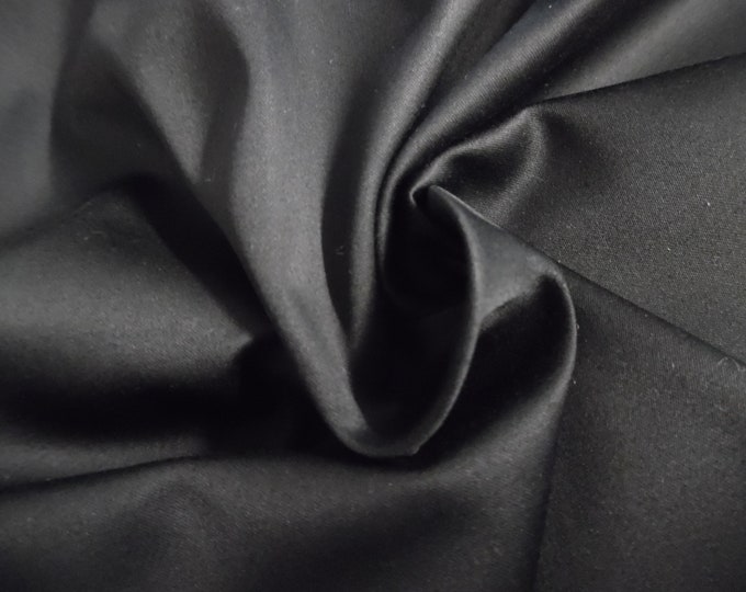 Cotton Sateen~Jet Black~12"x29"~Doll Fabric