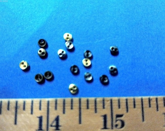 Stash Builder! Miniature Metal Doll Buttons~Sew 2 Holes~4MM~4 Colors~16 Buttons