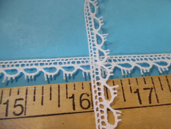 CLEARANCE! Spanish Maline~White~100%Cotton~3/8" wide~Capital Imports~BY the YARD~Doll lace~Heirloom Sewing