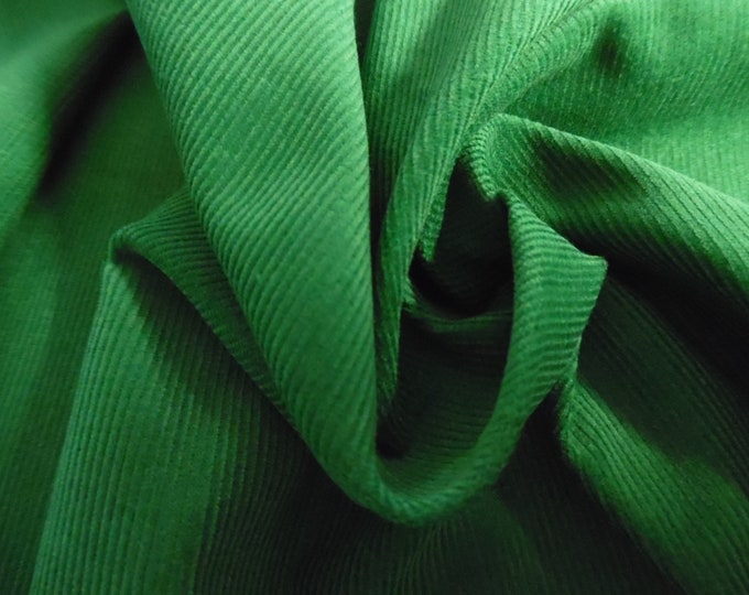 100% Cotton Featherwale Cord~Jade Green~12"x29"~Light Weight Doll Fabric~Miniatures