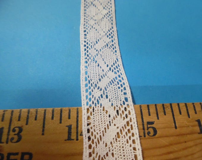 Antique Edwardian lace. 100% cotton~White~3/4" Wide~BTY