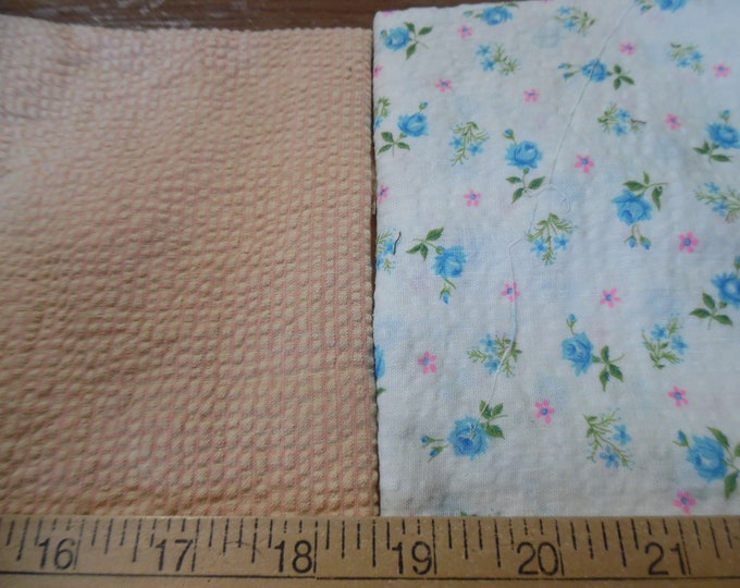 BASEMENT BARGAIN!  Remnant Lot~Vintage Cotton Plisse'~2 Pieces