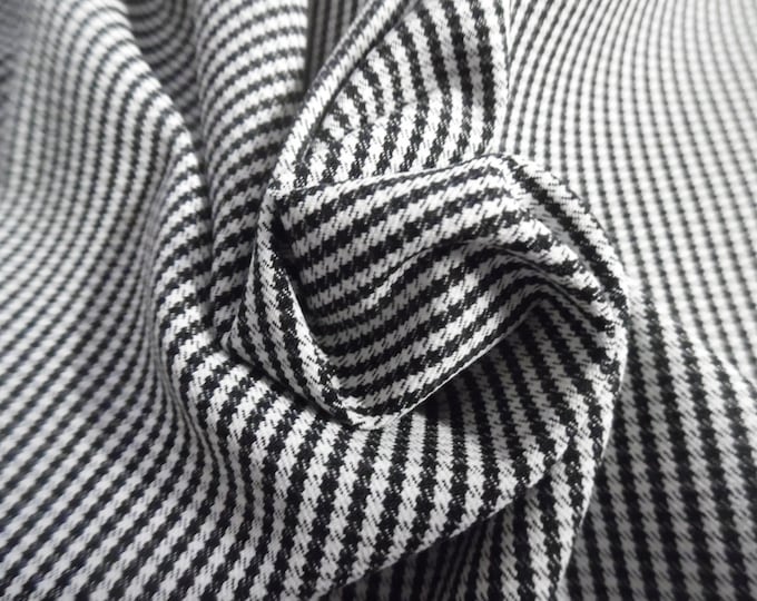 Light Weight Wool Blend Suiting~Tiny Houndstooth~Black/White~12"x28"~Doll Fabric