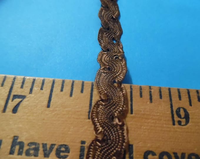 Vintage Fancy Passementerie Braid~Brown~1/2"Wide~By The Yard~100% Rayon