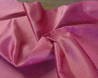 BASEMENT BARGAIN! Silk Dupioni Upholstery Fabric~18"x 27"~Azelea Pink~READ!