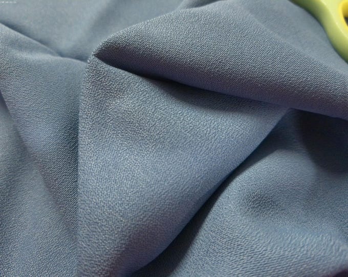 BASEMENT BARGAIN! 100% Rayon Crepe Suiting in Blue~19"x30"~Lt. Weight