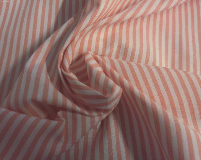 Tiny Stripe Pima Cotton~Pink and White~18"x30"~Great Doll Fabric