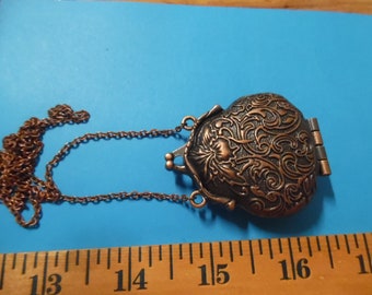 Larger Size Metal Doll Purse~Locket~Vintage Look~Antique Finish Copper