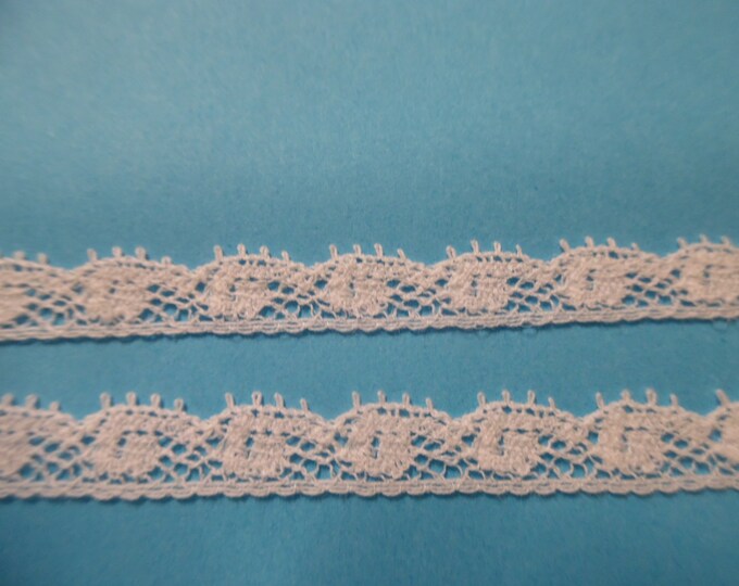 NEW for April! Delicate French Lace~1/4"~ Scroll Pattern~White~BTY~Doll Trim~Heirloom Sewing~Lace A