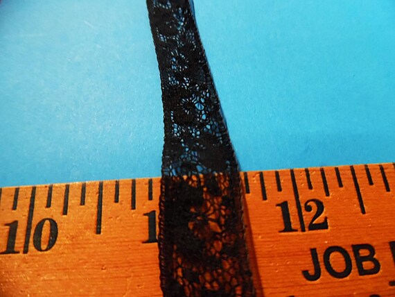 LIMITED! Vintage OOP English Cotton Lace Insertion~Black~5/8"~BTY