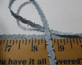 Vintage Passementerie Braid~Ocean Mist Blue~1/4"Wide~By The Yard~100% Rayon~Flapper