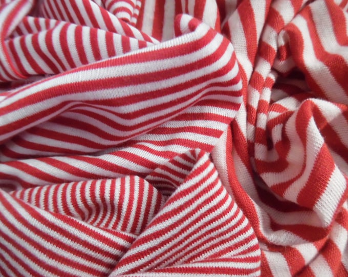 STASH BUILDER!  Red & White Stripe Jersey~3 Sizes of Stripes~Great 4 Sweaters, Hats, Buntings, Leggings, Ect!