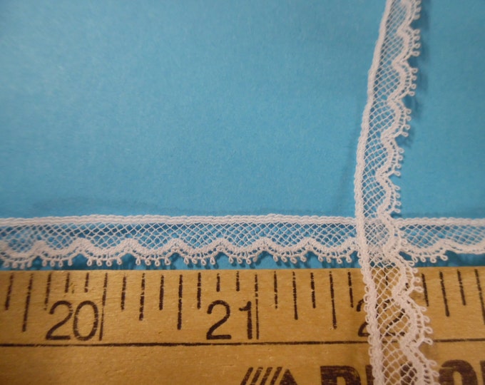 French Cotton Galloon Lace Beading in White, and Lt Ecru Narrow French  Cotton Lace Heirloom Sewing Doll Dress Supplies 