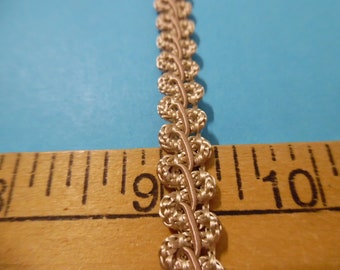Old Stock Fancy Gimp Braid~Bisque~100% Rayon~3/8"~BY THE YARD