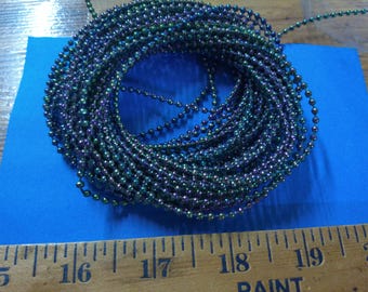 Iridescent Black Pearl Beading Chain~Sew On~2MM~10 Yards