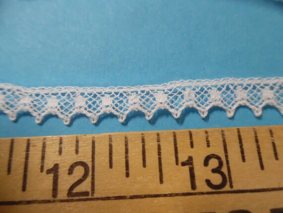 French Val Lace~White~Cotton~3/8"~Capital Imports~BY THE YARD~Doll lace~Heirloom Sewing~Lace P