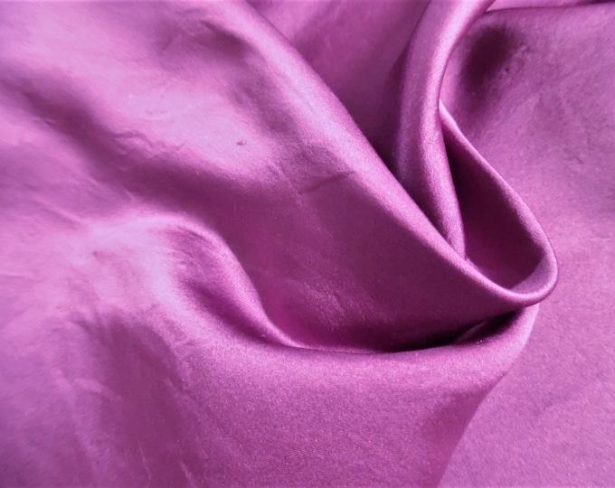 LAST PIECE! Distressed Silk Satin~Boysenberry~18"x26"~Doll Fabric~Modern to Antique Dolls