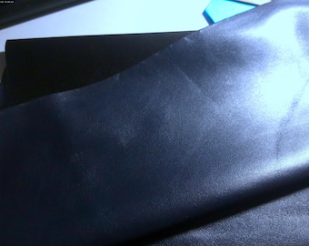 Faux Leather (Pleather)~Dark Navy Blue~12"x18"~Thin/Soft/Stretchy~Doll Purses, Belts, and Shoes
