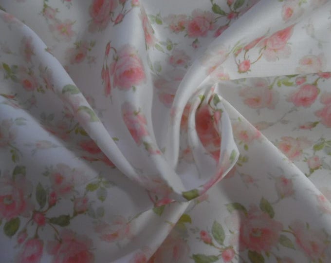 Cotton Sateen-Custom Printed~Roses Roses Roses~12"x28"